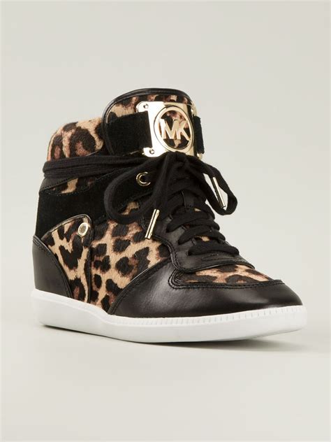 leopard sneakers michael kors|Michael Kors leopard print shoes.